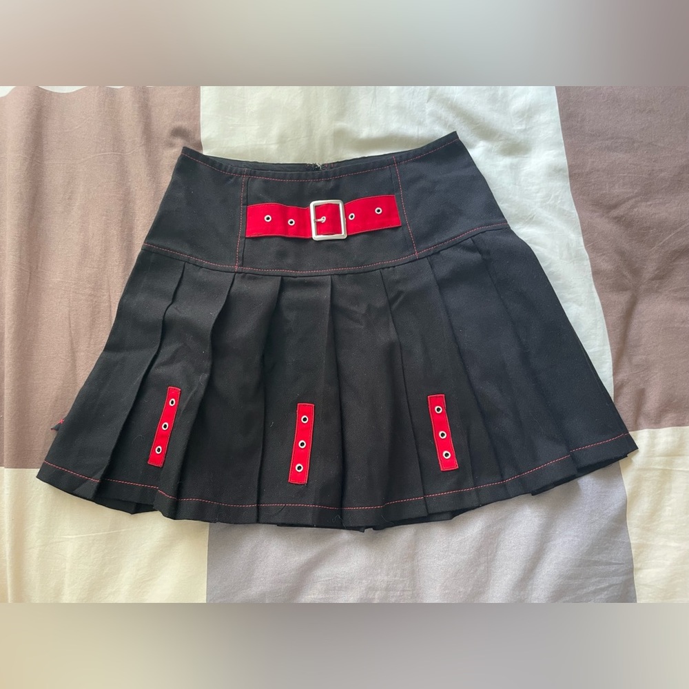 Black skirt with red detailing from Royal Bones